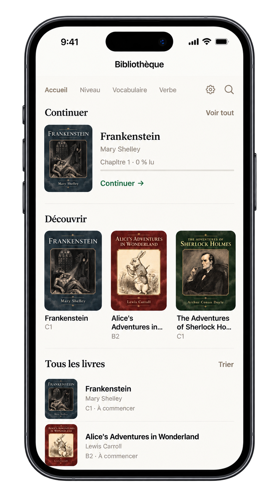 Accueil de la bibliothèque Livres en anglais
